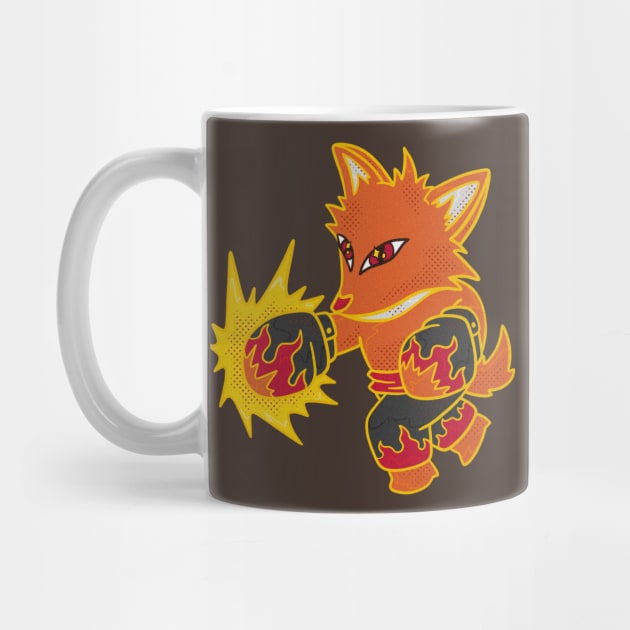 Foxing is Fox and Boxing Retro by yoy vector